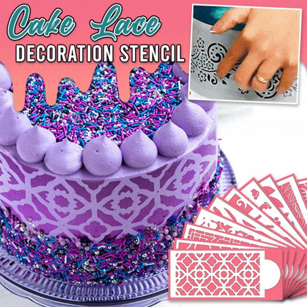 Cake decor stencils – Șabloane pentru decorare tort (10 bucăți) slider