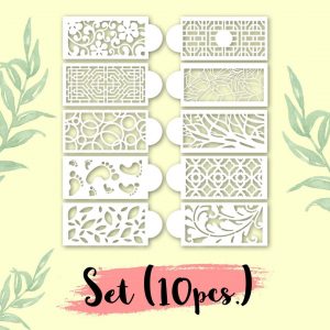 Cake decor stencils – Șabloane pentru decorare tort (10 bucăți) 03