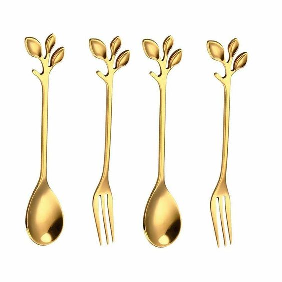 Set Golden Leaf – Set profesional pentru ceai/cafea sau deserturi (8 piese) slider