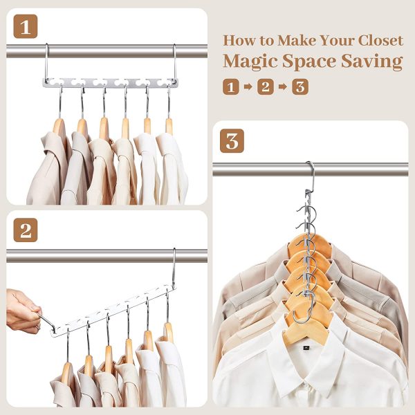 Smart Hanger – Cuier inteligent pentru 18 de haine (3 bucăți) slider