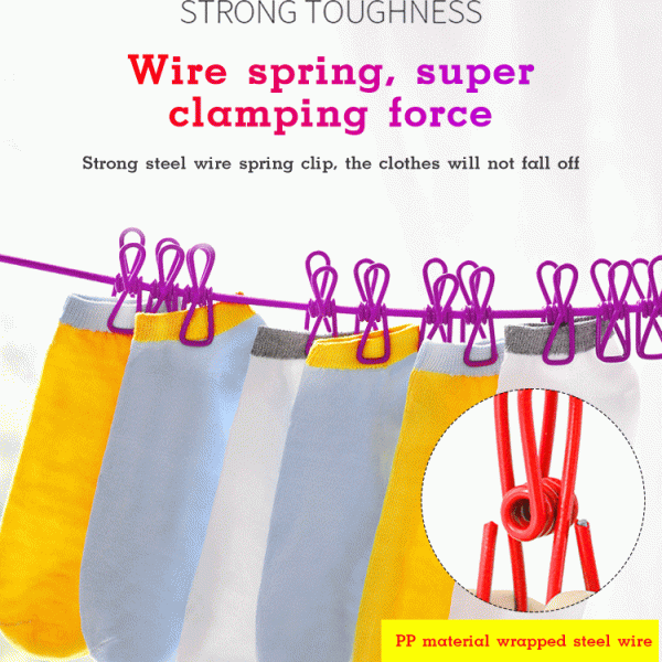 Stretchy Clothesline – Linie flexibilă pentru uscarea hainelor slider