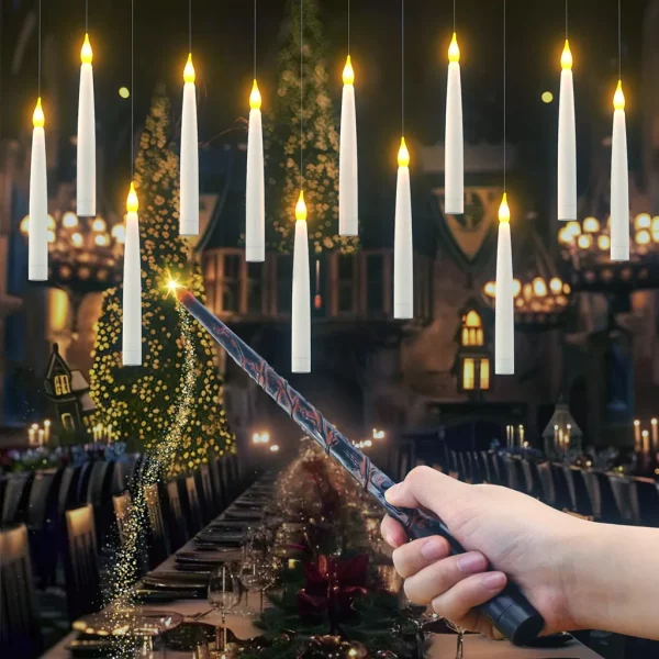 Lumânări LED Plutitoare Magic Wand cu Telecomandă slider