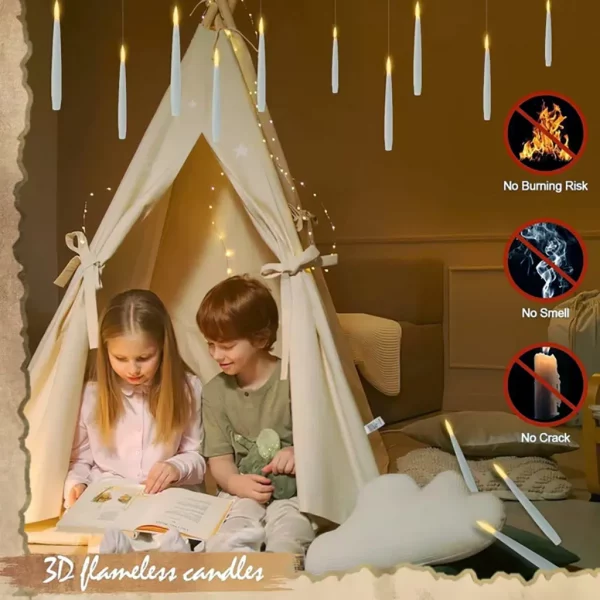 Lumânări LED Plutitoare Magic Wand cu Telecomandă slider