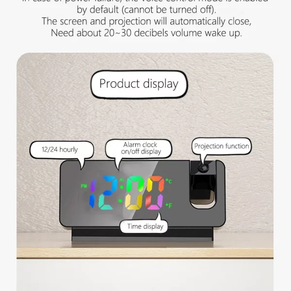 Ceas inteligent de proiecție – CLOCK slider